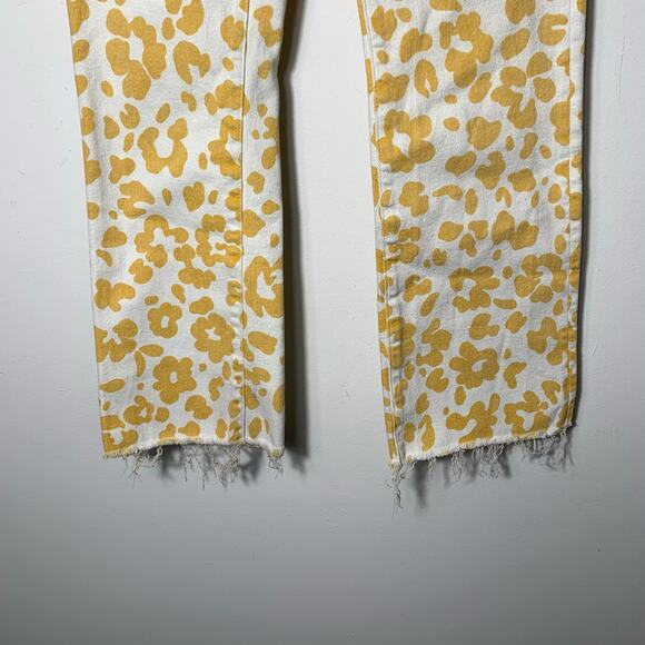 Womens Mother The Hustler Ankle Fray Leopard Print Jeans Size 27 EUC! - Picture 6 of 6